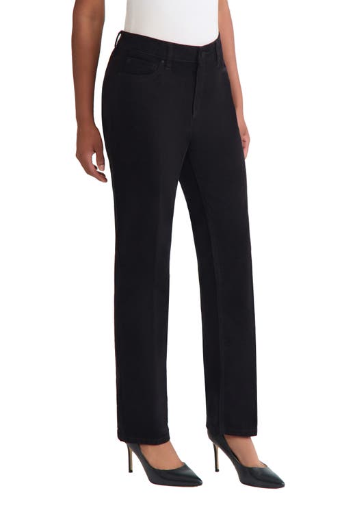 Jones New York Bi-stretch Woven Straight Leg Pant In Black