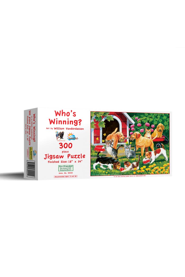Who's Winning 300 piece Jigsaw Puzzle for Adults, Main, color, Multicolor