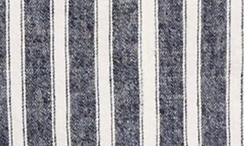 Madewell Square Neck Top In Linen Blend Stripe Stripe Twill