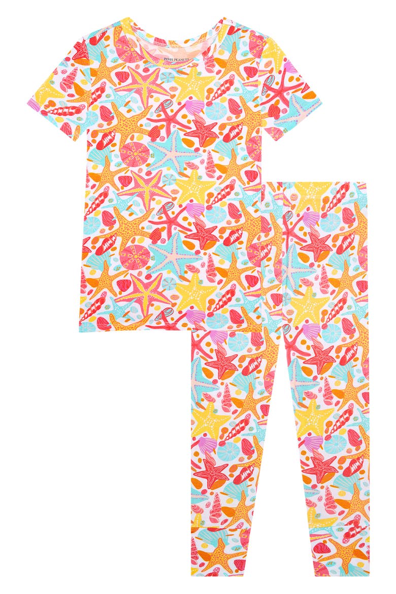 Kids' Sandy Fitted Two-Piece Pajamas, Main, color, OPEN WHITE