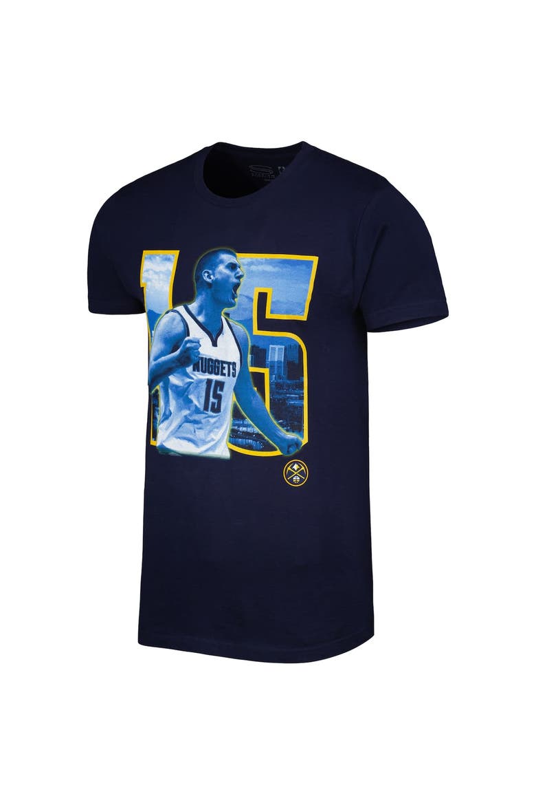 Unisex Stadium Essentials Nikola Jokic Navy Denver Nuggets Player Skyline T-Shirt, Alternate, color, Navy