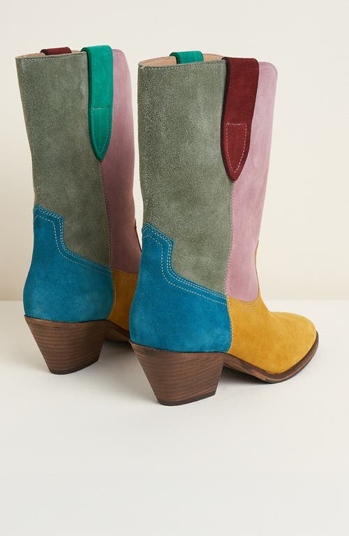 Charlotte Stone Roberta Multicolor Western Boot In Multi