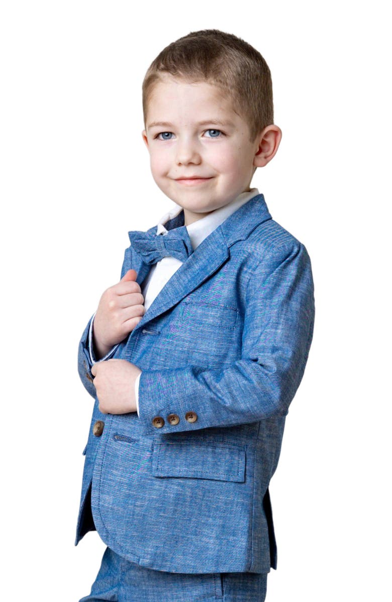 Hope & Henry Boys' Organic Chambray Suit Jacket, Toddler, Main, color, 