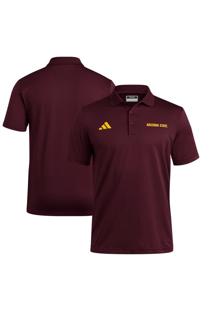 adidas Maroon Arizona State Sun Devils Ultimate 365 Ottoman Polo Shirt, Main, color, Maroon