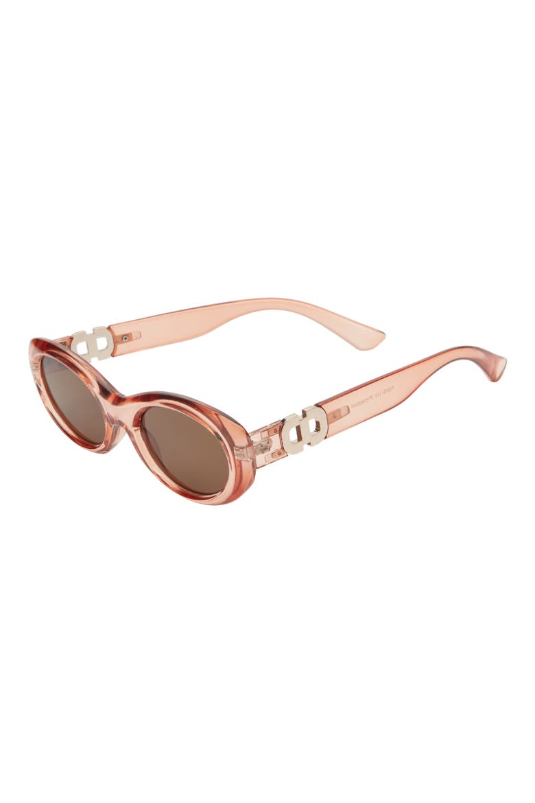 Oval Sunglasses, Alternate, color, CRYSTAL PINK