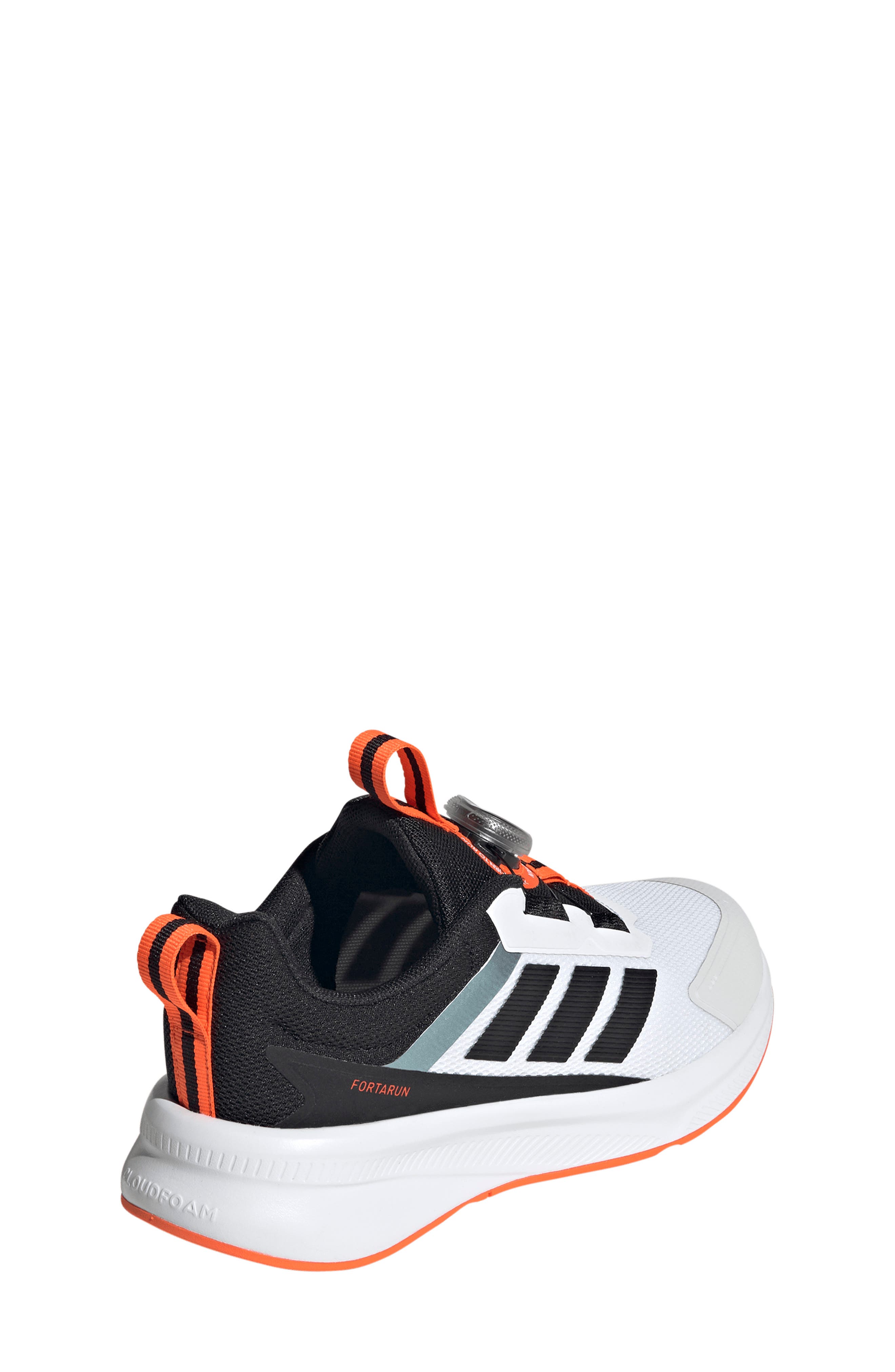 adidas Kids' Fortarun 4.0 Sneaker, Alternate, color, White/ Black/ Orange 2