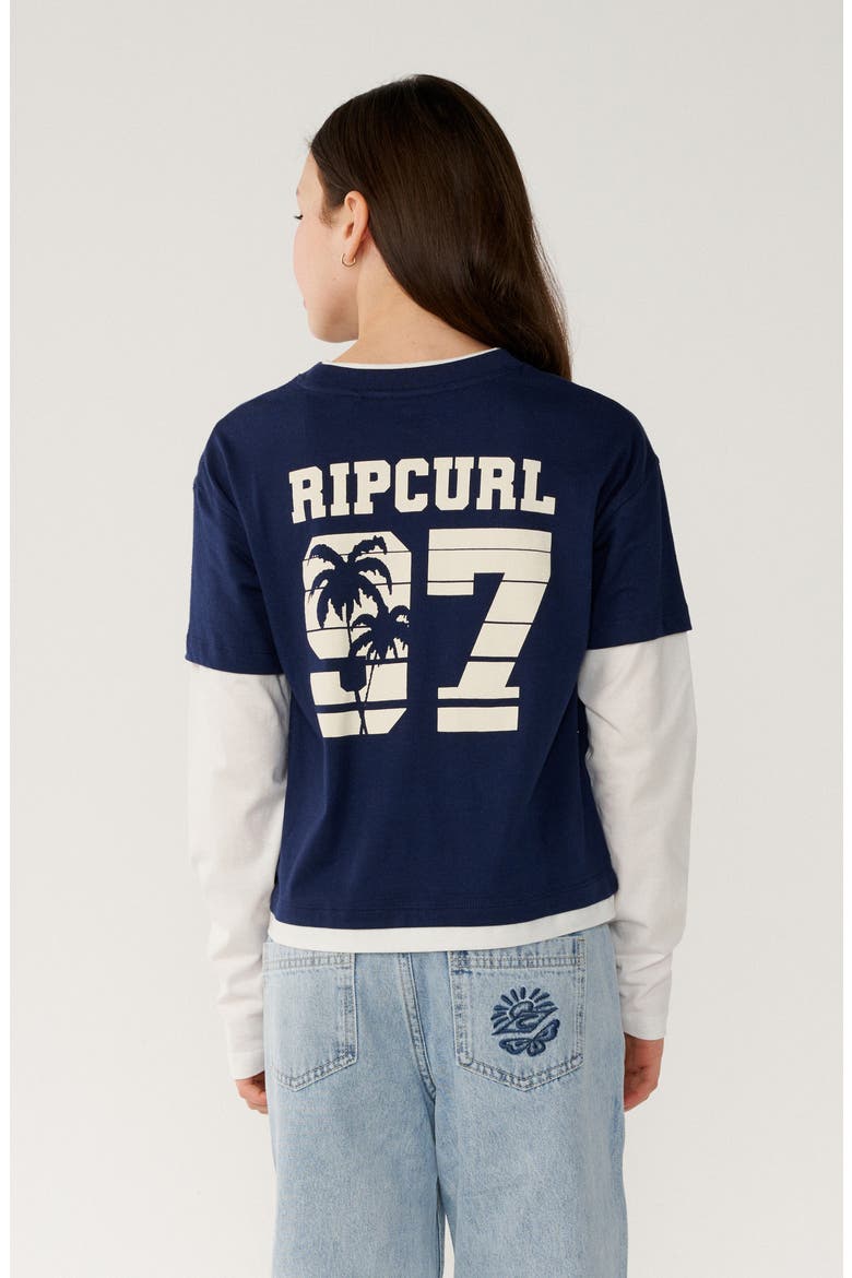 Kids' Retro Rama Layered Long Sleeve Graphic T-Shirt, Alternate, color, NAVY
