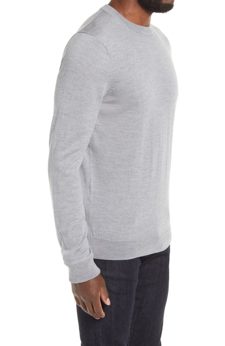 Nordstrom Washable Merino Crewneck Sweater, Alternate, color, Grey Alloy Heather