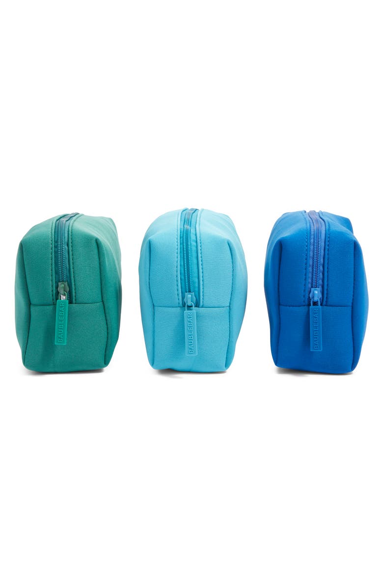 Take It Away Set of 3 Storage Pouches, Alternate, color, BLUE