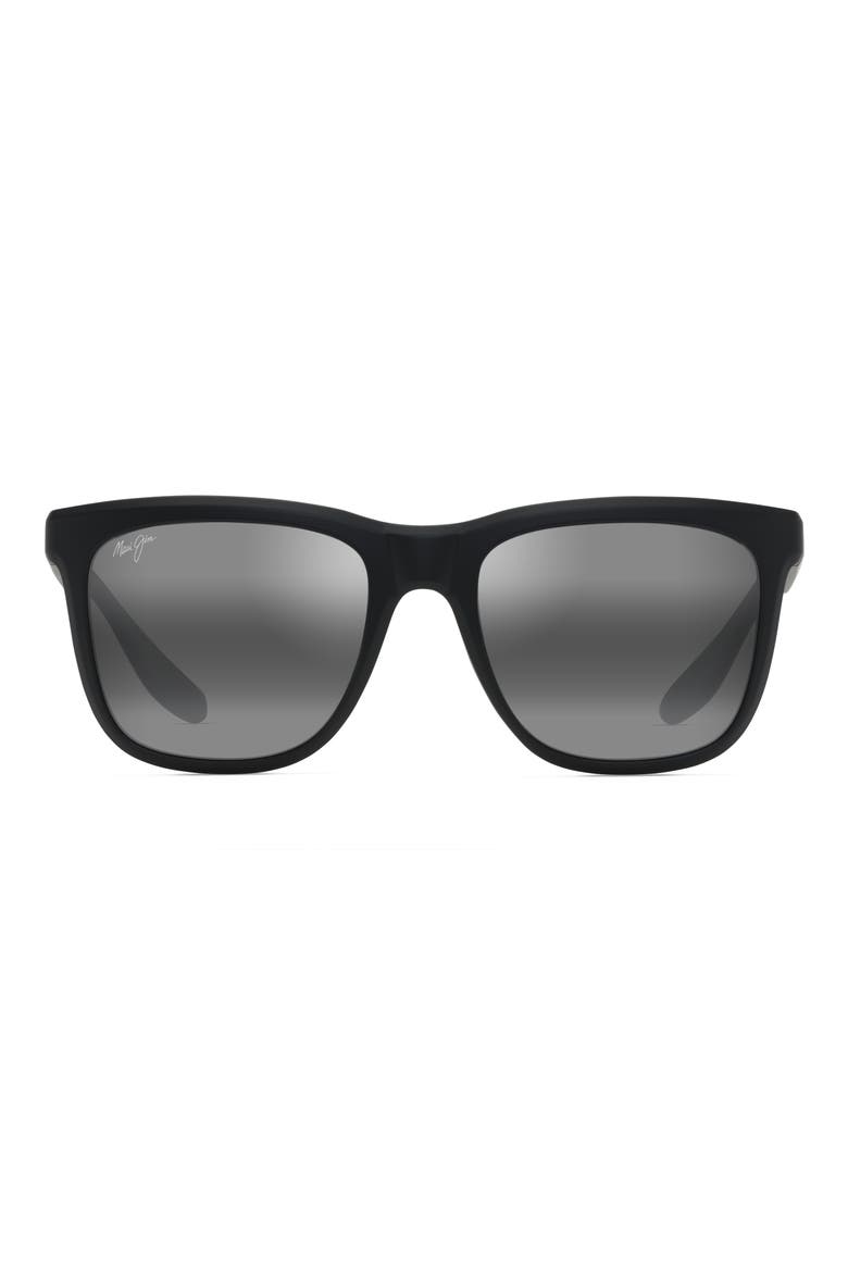 Pehu 55mm PolarizedPlus2® Square Sunglasses, Main, color, BLACK