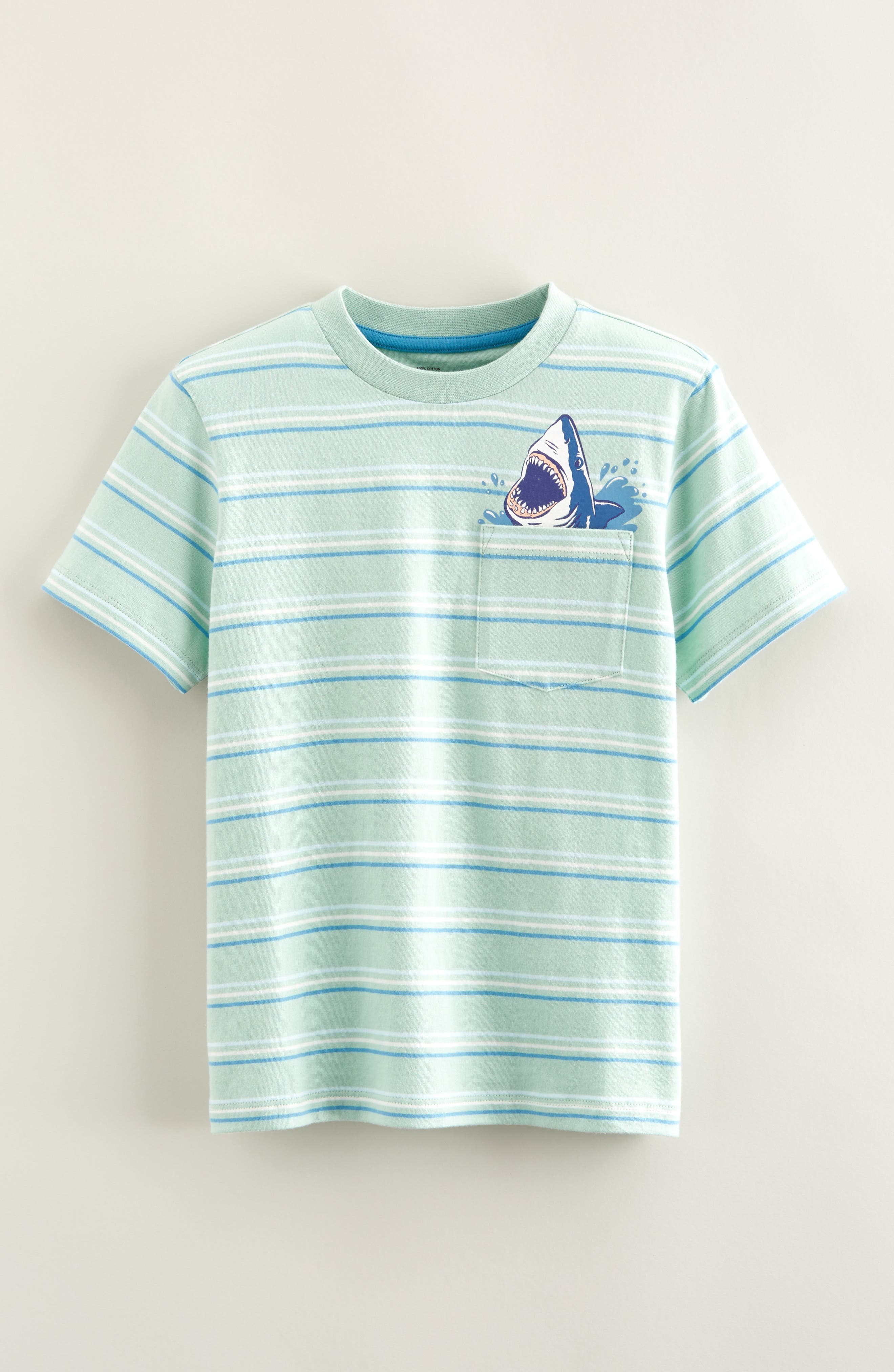 Tucker + Tate Kids' Stripe Cotton Graphic Pocket T-Shirt