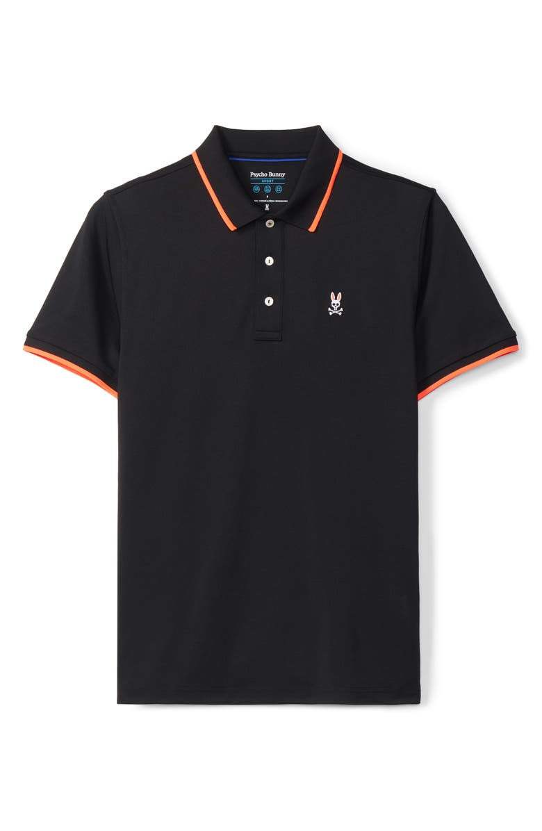 Psycho Bunny Dover Sport Tipped Piqué Polo, Main, color, 