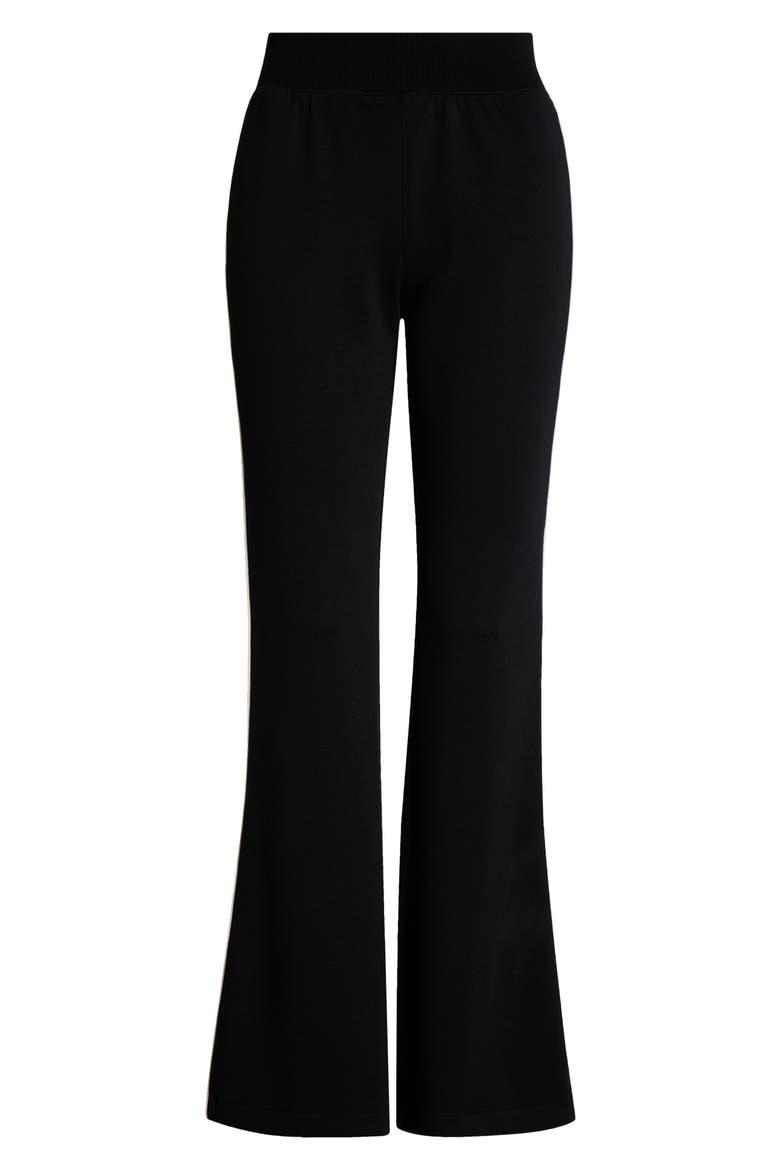 AirEssentials Pique Flare Leg Pants, Alternate, color, VERY BLACK