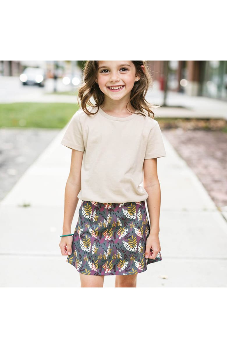 Mightly Organic Cotton Girls Pocket Skorts, Alternate, color, Whimsy
