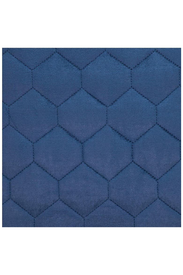 Bazyli Quilted Throw Pillow, Alternate, color, NAVY