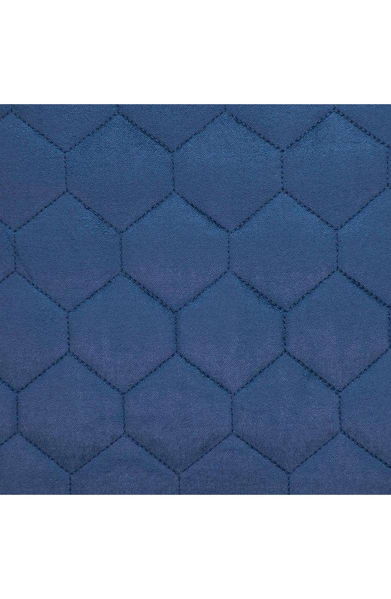 PARKLAND COLLECTION Bazyli Quilted Throw Pillow, Alternate, color, Navy