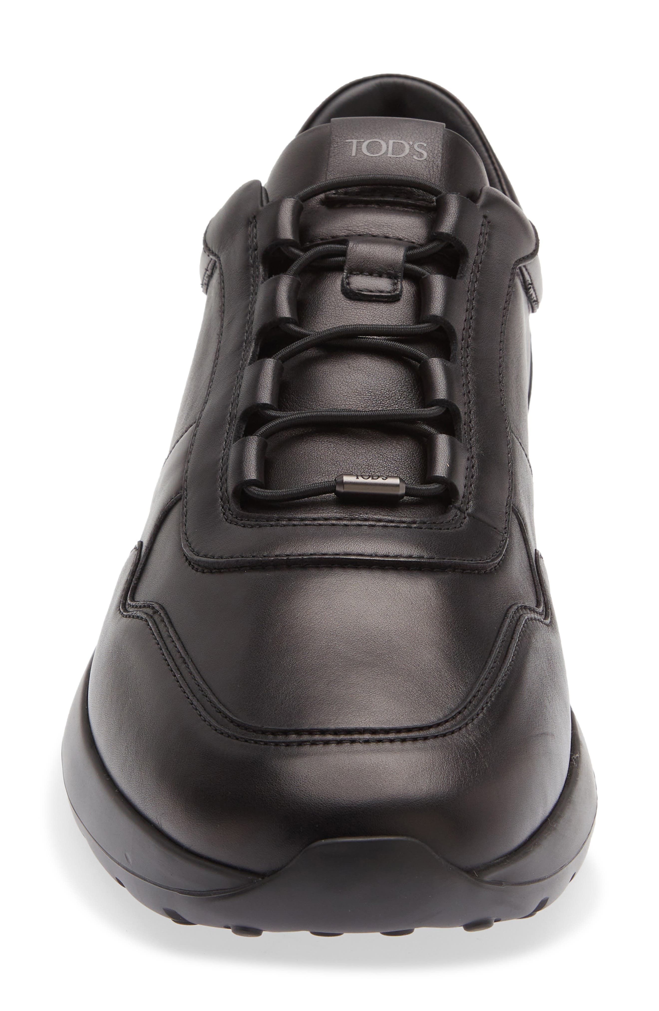 Leather Sneaker, Alternate, color, NERO