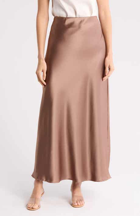 Renee C Satin A-Line Skirt