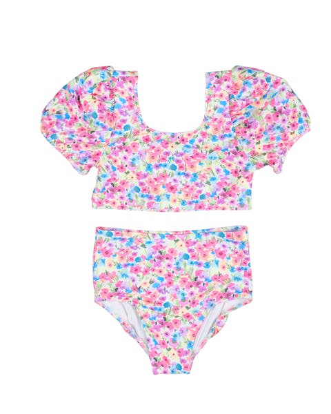 Floral Puff Sleeve Bikini