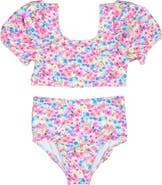 Florence Eiseman Floral Puff Sleeve Bikini
