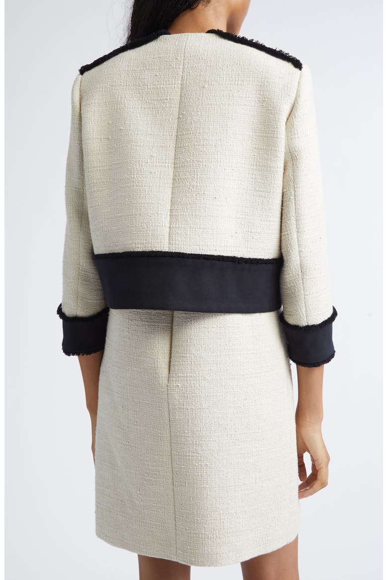 Pagai Tweed Zip Jacket, Alternate, color, BEIGE