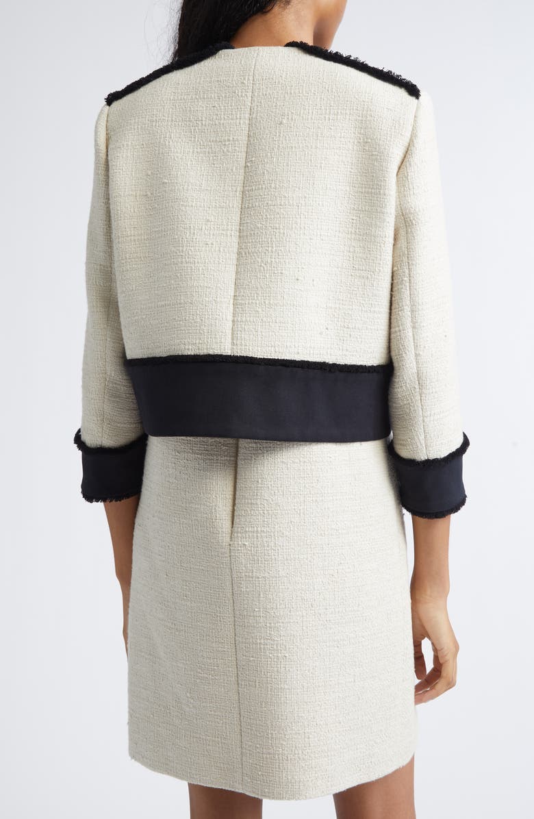 Max Mara Pagai Tweed Zip Jacket, Alternate, color, Beige