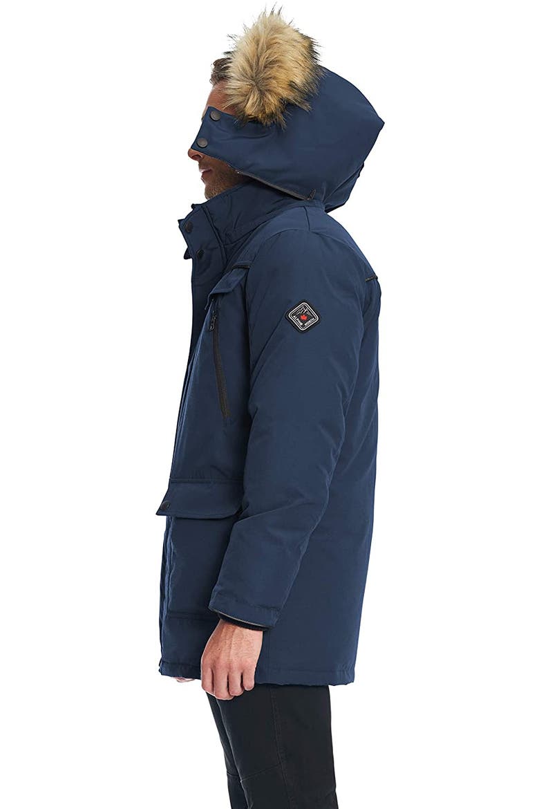 FRASER - Vegan Down Winter Parka with Removable Faux Fur, Alternate, color, NAVY