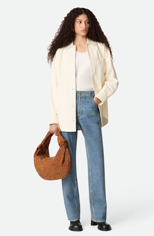 Bottega Veneta Teen Jodie Intrecciato Suede Hobo In Gold