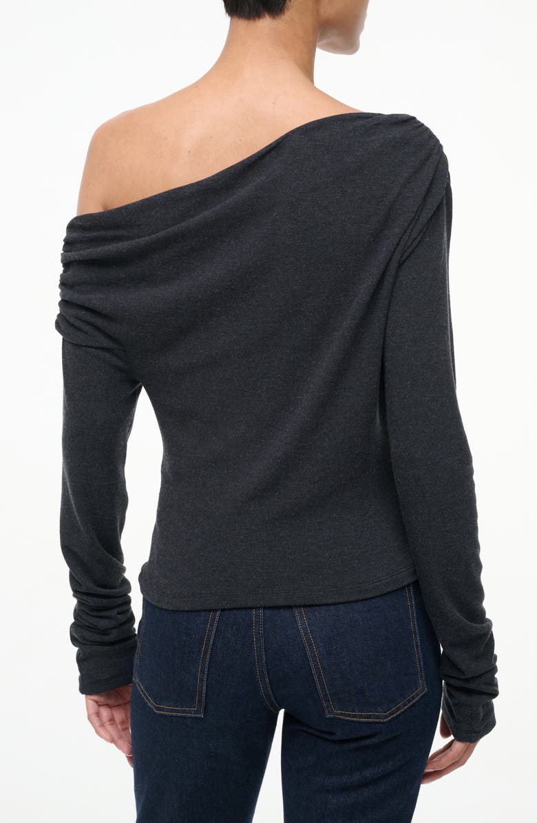 STAUD Philomena One-Shoulder Top, Alternate, color, Charcoal