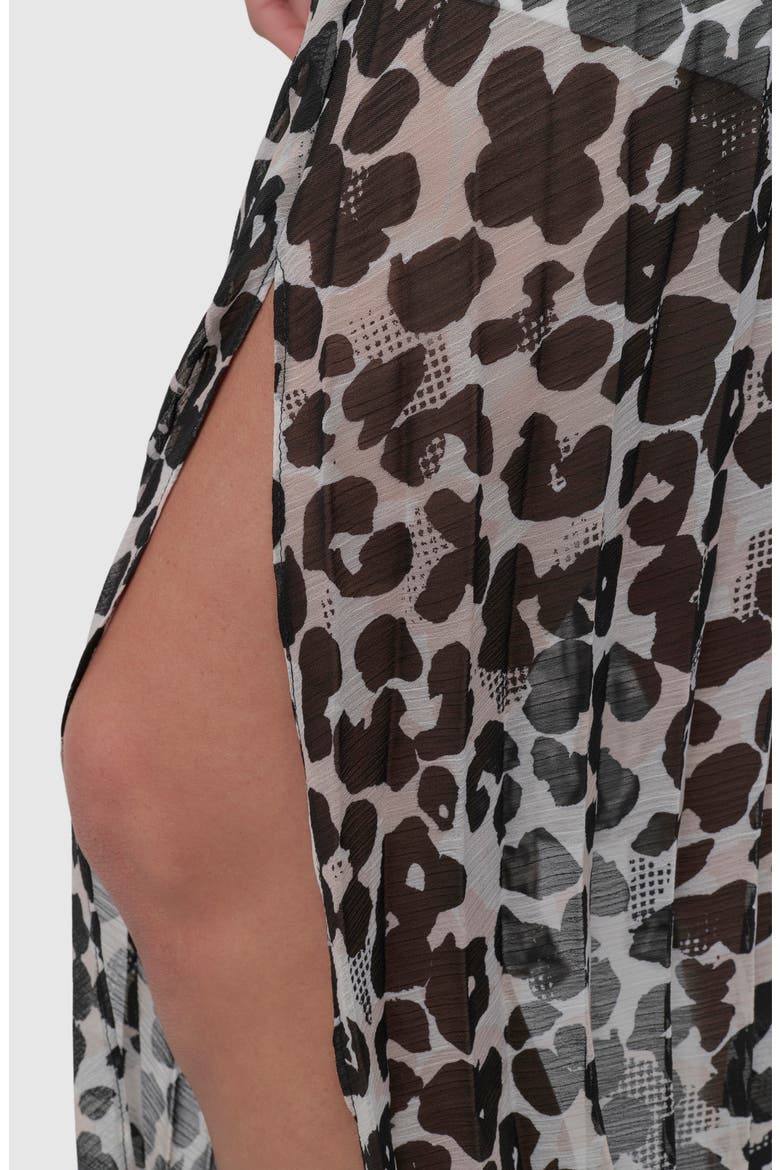Print Asymmetric Midi Skirt, Alternate, color, SPRING ANIMAL IVORY
