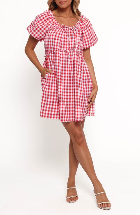 Karen check 呼ば mini dress M