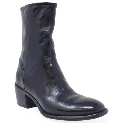 Madison Maison Leather Mid Calf Boot In Multi