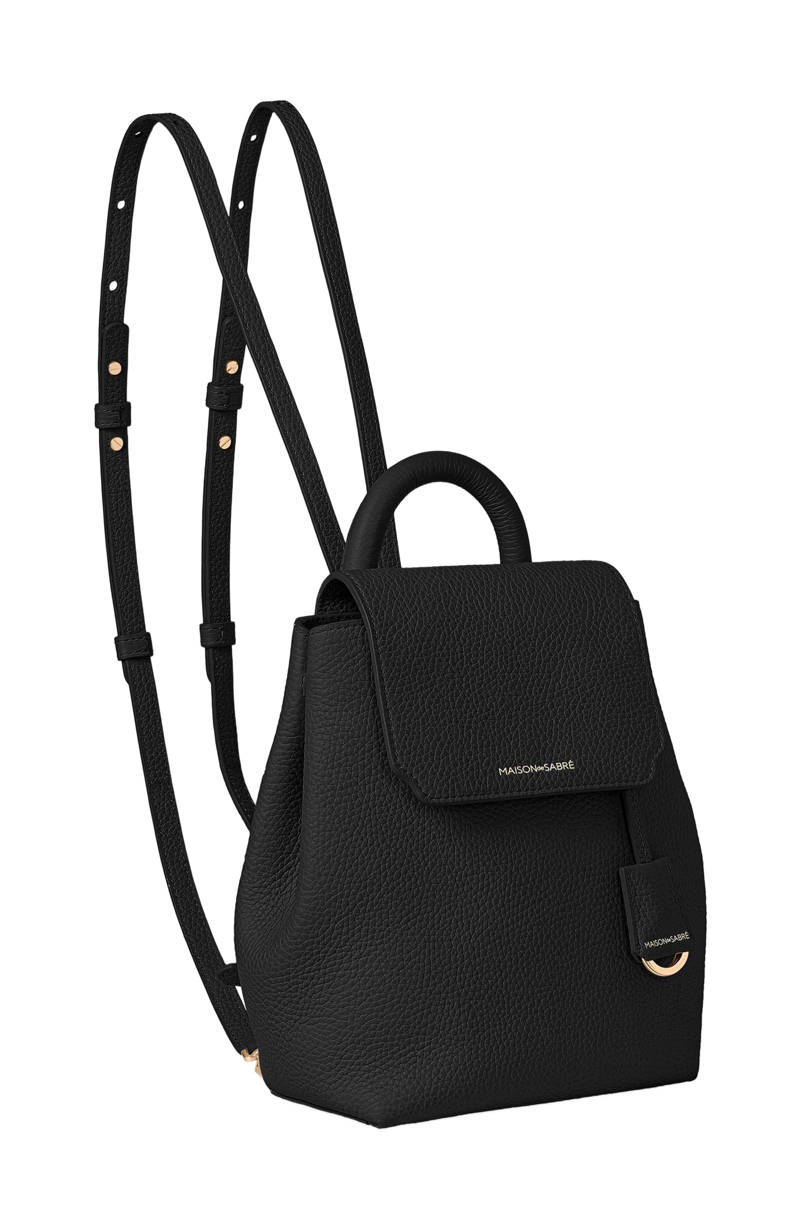 MAISON de SABRÉ Mini Soft Leather Backpack, Alternate, color, 
