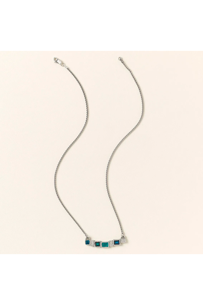 Stepping Stone Necklace by Danforth Pewter, Alternate, color, Vivid Blue Hues