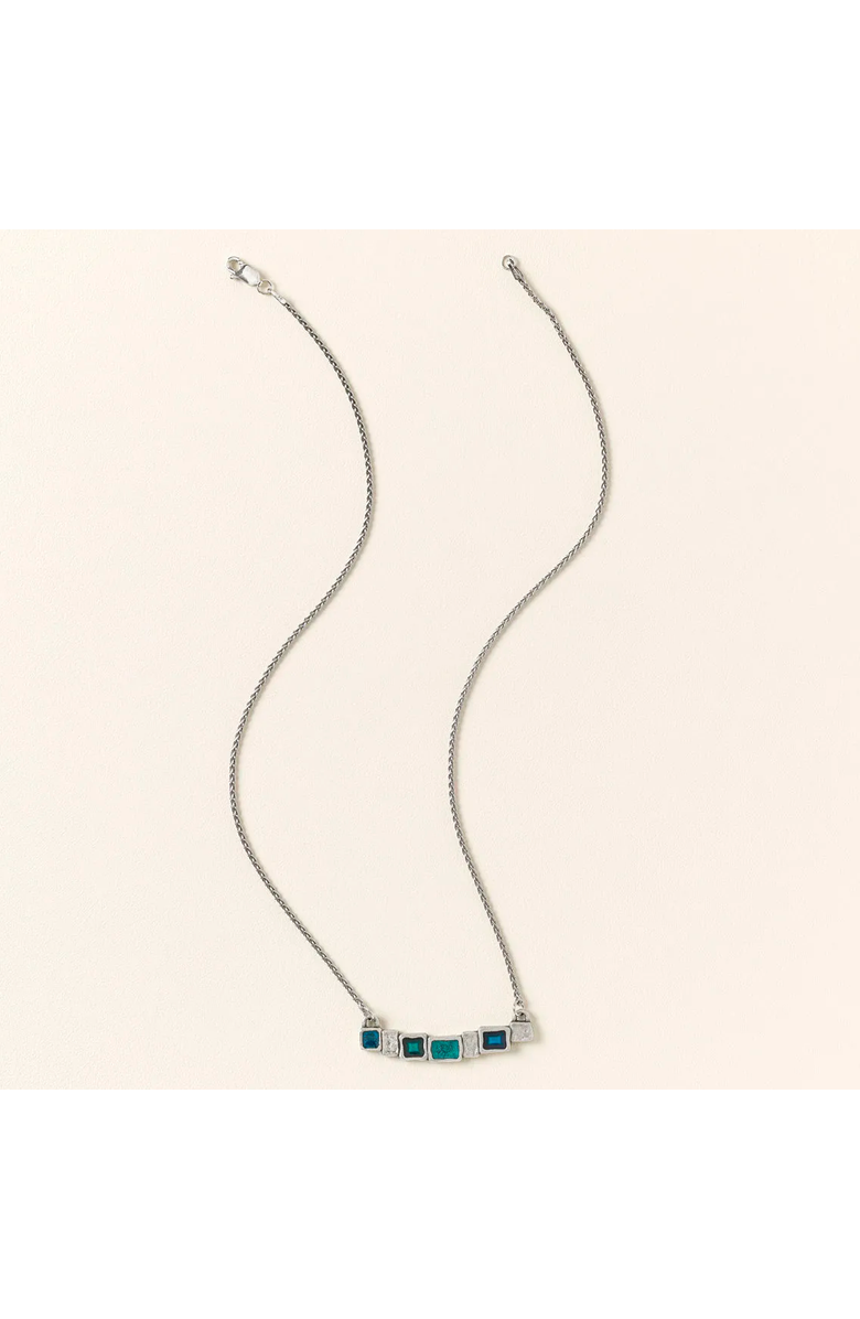 Uncommon Goods Stepping Stone Necklace by Danforth Pewter, Alternate, color, Vivid Blue Hues