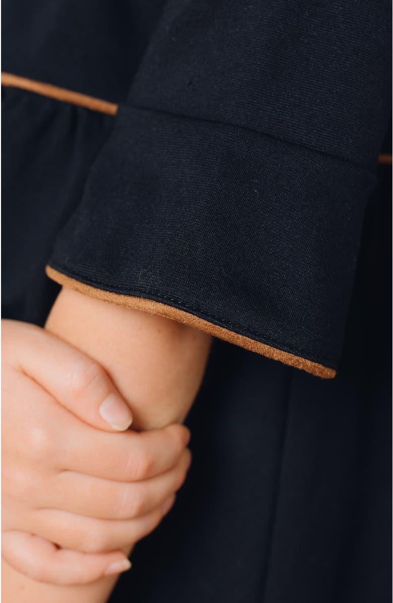 Hope & Henry Girls' Ruffle Sleeve Ponte Dress, Kids, Alternate, color, 