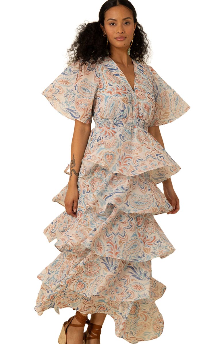 Hale Bob Karsyn Tiered Maxi Dress, Alternate, color,