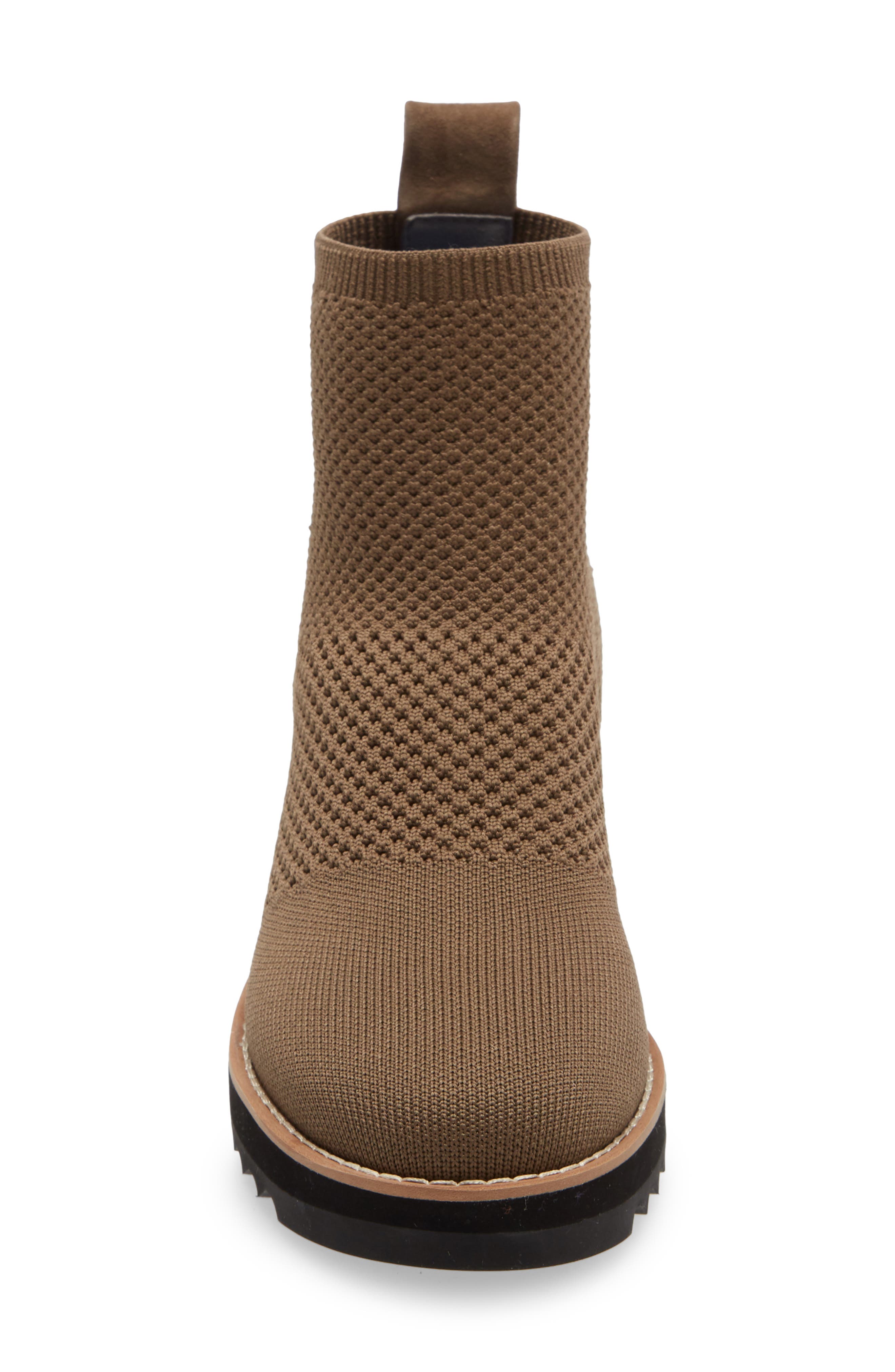 London Bootie, Alternate, color, ANTELOPE STRETCH FABRIC