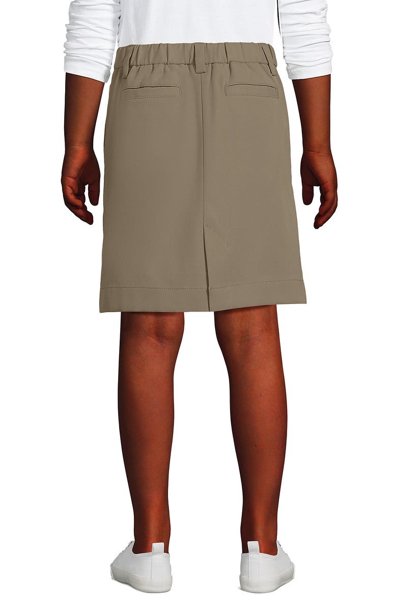 Lands' End School Uniform Girls Active Chino Skort Top of the Knee, Alternate, color, Khaki