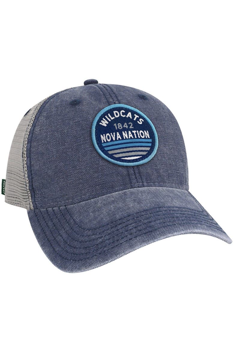 Men's Navy Villanova Wildcats Sunset Dashboard Trucker Snapback Hat, Alternate, color, Navy