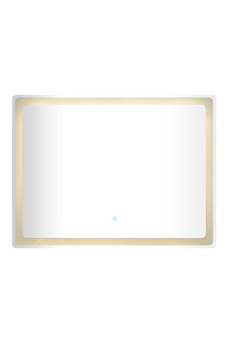 Silvertone Glass LED Mirror, Main, color, CLEAR