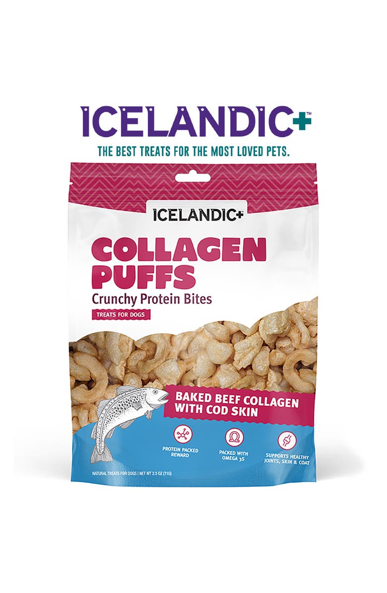 ICELANDIC+ Baked Beef Collagen W/ Cod Skin 2.5Oz Treats For Medlg Dogs, Alternate, color,