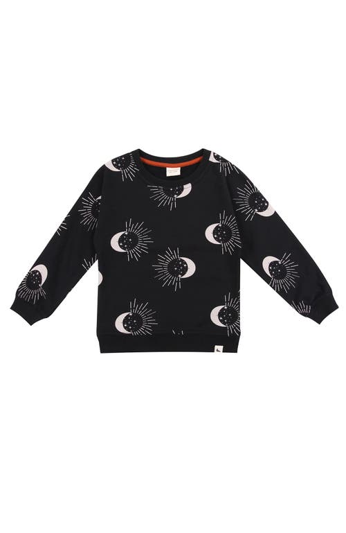 Turtledove London Kids Organic Cotton Astrology Print Sweatshirt In Black