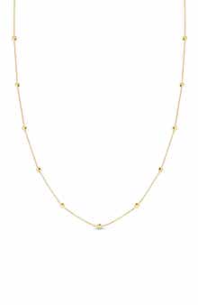 14k Gold 22-Inch Bead Chain Necklace
