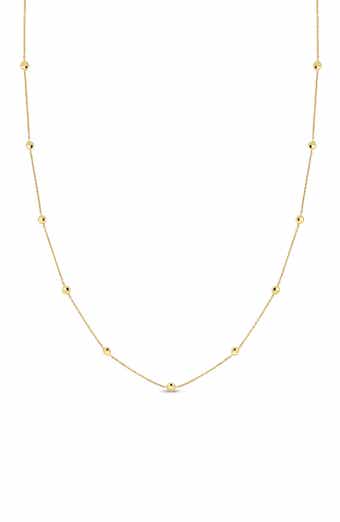 14k Gold 22-Inch Bead Chain Necklace