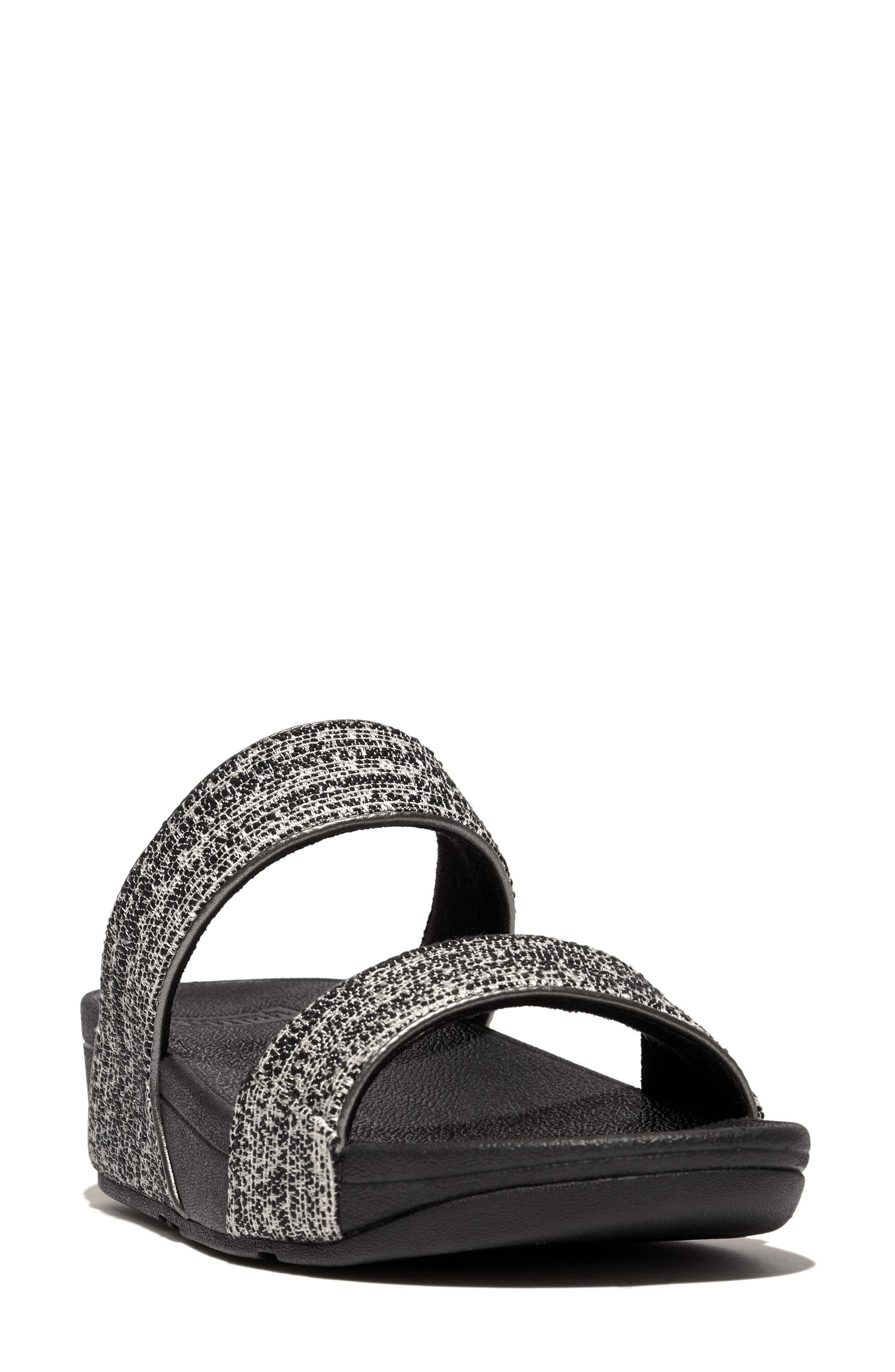 FitFlop Lulu Shimmerweave Platform Slide Sandal, Main, color, 