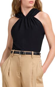 A.L.C. Elouise Ruched V-Neck Top