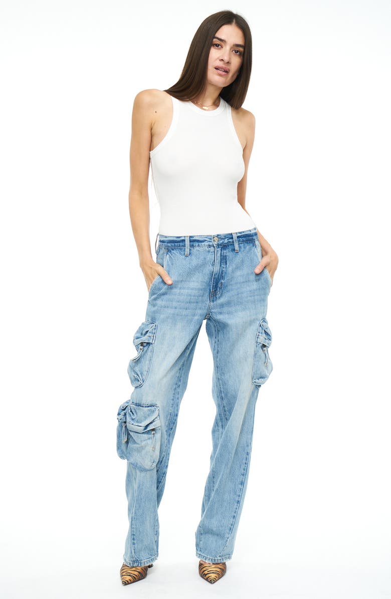 Pistola Bobbie Utility Ankle Cargo Jeans, Alternate, color,