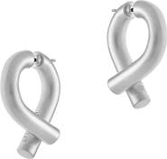 Reiss Taylor Tubular Metal Twist Front/Back Earrings