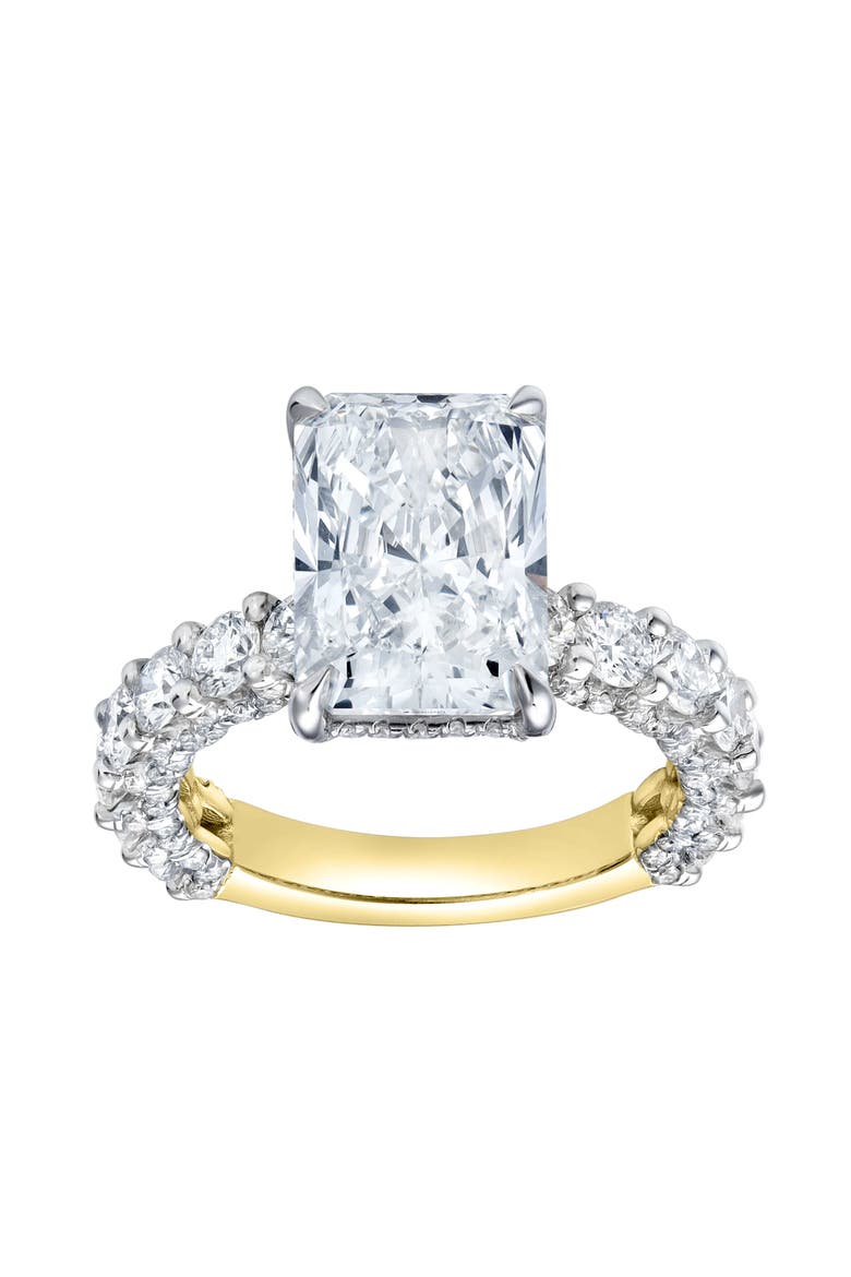 Maelis 14K Gold Radiant Lab Grown Diamond Hidden Halo Engagement Ring - 7.45 Cts, Main, color, 14K Yellow Gold